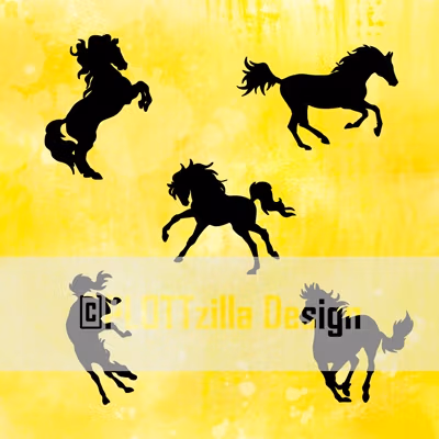 Set Pferdesilhouetten